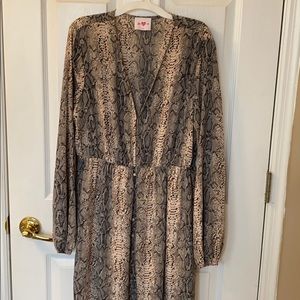 Buddy love snake print maxi dress size Large